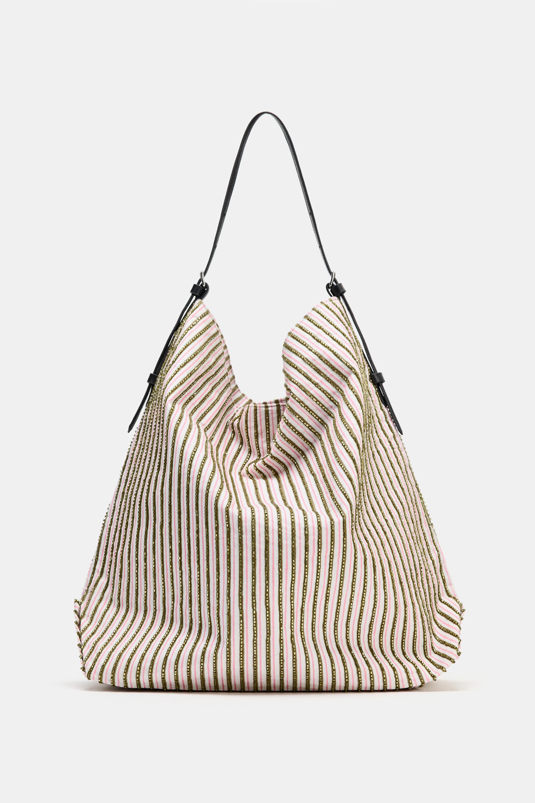 SHIMMER APPLIQUÉ SHOPPER BAG